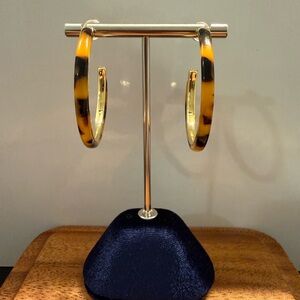 Tortoiseshell Hoop Earrings